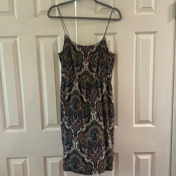 J.Crew Mardi Gras silk mini dress. Size 8. Good used condition. - Picture 1 of 5